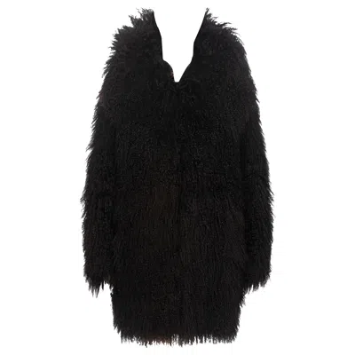 Pre-owned Alaïa Azzedine Alaia Chocolate Brown Tibetan Lamb Fur Coat, Fw 2006