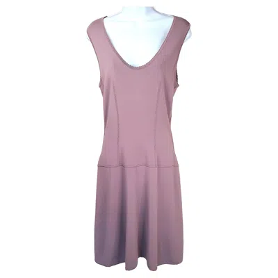 Pre-owned Alaïa Azzedine Alaia Curvilinearseamedbutt Biascut Draping Dropwaist Knit Dress, 1990s In Gray