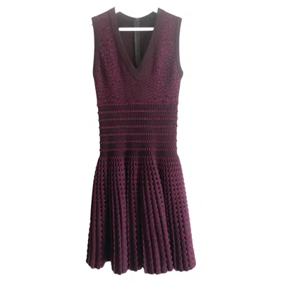 Pre-owned Alaïa Azzedine  Fall 2010 Textured Wool Skater Dress In Black