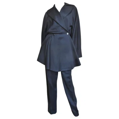 Pre-owned Alaïa Azzedine Alaia F/w 1986 Jacket Skirt And Pants Suit In Black