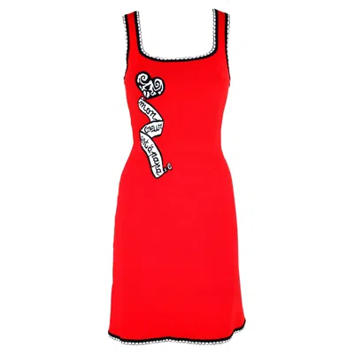 Pre-owned Alaïa Azzedine Alaia "mon Coeur Est A Papa" Red Dress