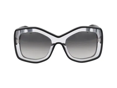 Alaïa Azzedine Alaia Sunglasses In Crystal Black Grey