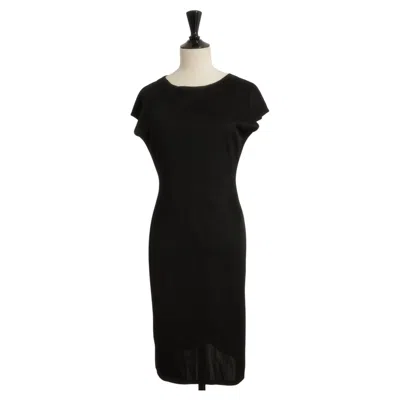 Pre-owned Alaïa Azzedine  Vintage Black Bodycon Dress From The Mid 1980s