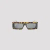 Alaïa Rectangular Mask Sunglasses Tortoiseshell Pattern Frame In Multi