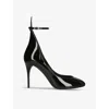 Alaïa Patent Ankle-strap Stiletto Pumps In Black