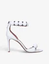 Alaïa Womens White Bombe 90 Leather Heeled Sandals In White