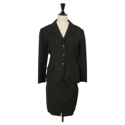 Pre-owned Alaïa Azzedine  Wool Set, Winter 1990 (runway Piece) In Black