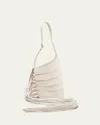 Alaïa Babel Medium Fringe Cutout Bucket Bag In Ivoire