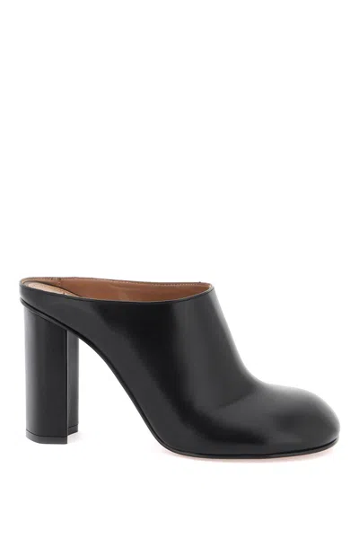 Alaïa Leather Block-heel Mules In Black