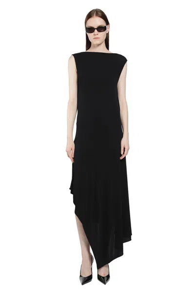 Alaïa Backless Jersey Crepe Dress In Black