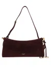 Alaïa Alaia Le Click East West Medium Bag In Garnet Red Nubuck Women