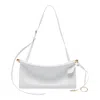 Alaïa Womens Blanc Optique Le Click East West Medium Leather Shoulder Bag In White