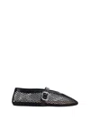 Alaïa Alaia Black Mesh Ballerina With Patent Leather In Black