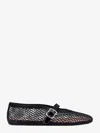 Alaïa Patent Leather-trimmed Mesh Ballet Flats