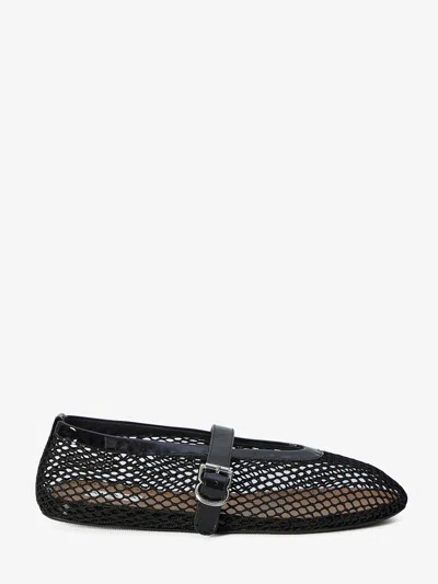 Alaïa Mesh Flat Ballerinas In Black