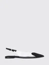 Alaïa Pointed Toe Slingback Sandals Transparent Panel In White