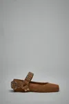 Alaïa Brown Biker Ballerina Flats