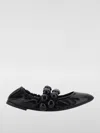 Alaïa Embellished Crinkled-leather Ballet Flats In Schwarz