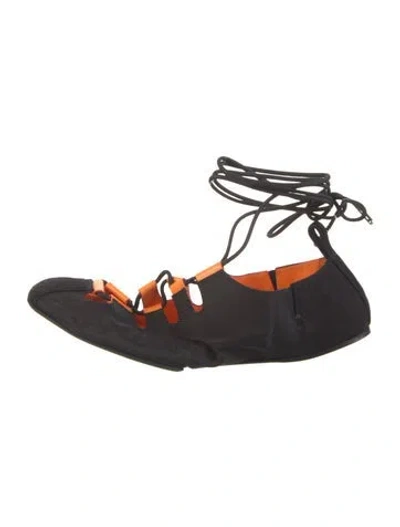 Pre-owned Alaïa Ballet Flats In Black
