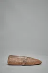 Alaïa Ballet Flats In Fishnet In Brown