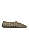 Alaïa Ballet Flats In Fishnet And Suede In Animal Print