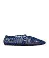 Alaïa Ballerina Flats Featuring Buckle Detail In Blue