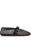 Alaïa Alaia Women Ballet Flats Mesh Ballerinas With Patent Leather Profiles In Multi