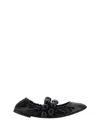 Alaïa Embellished Crinkled-leather Ballet Flats