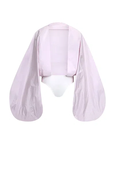 Alaïa Balloon Bodysuit In Rose Pale