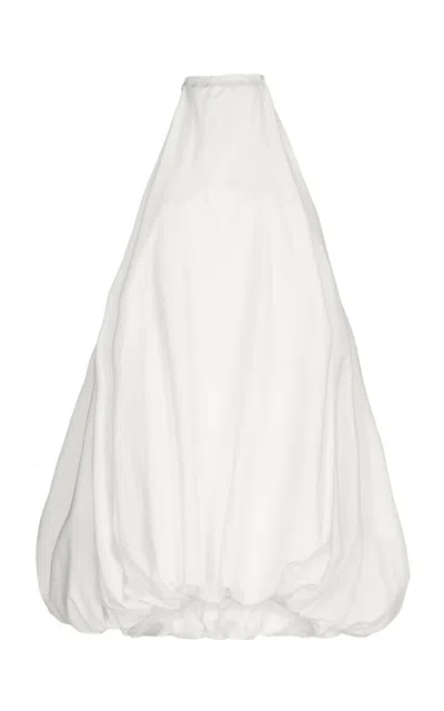 Alaïa Balloon Cotton-poplin Mini Dress In White