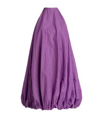 Alaïa Balloon Soft Nylon Dress In Purple