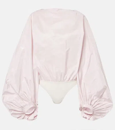 ALAÏA ALAÏA BALLOON SILK BODYSUIT