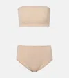 Alaïa Bandeau Bikini In Beige