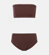 Alaïa Bandeau Bikini In Brown