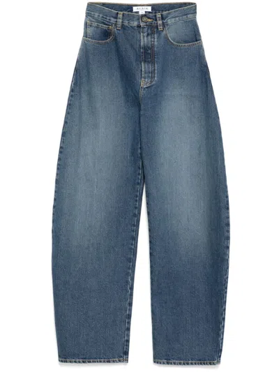 Alaïa Barrel-leg Faded Denim Jeans