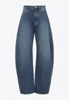 Alaïa Washed Straight-leg Jeans In Blue