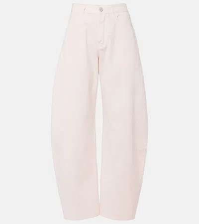 Alaïa Barrel-leg Jeans In Pink