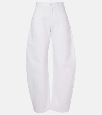 Alaïa Barrel-leg Jeans In White