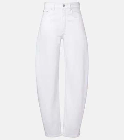 Alaïa Barrel-leg Jeans In White