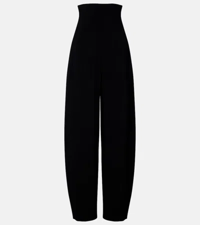 Alaïa High Rise Tailored Viscose Wide Leg Pants In Multi