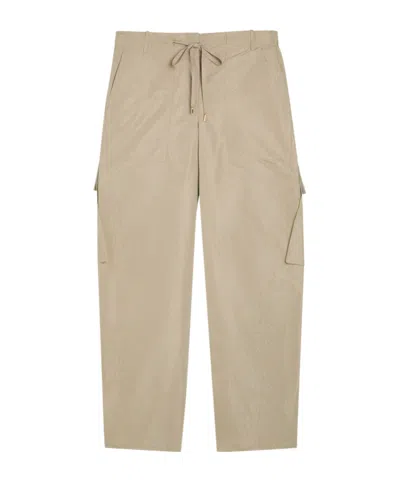 Alaïa Barrel-leg Taffeta Cargo Trousers In Neutral