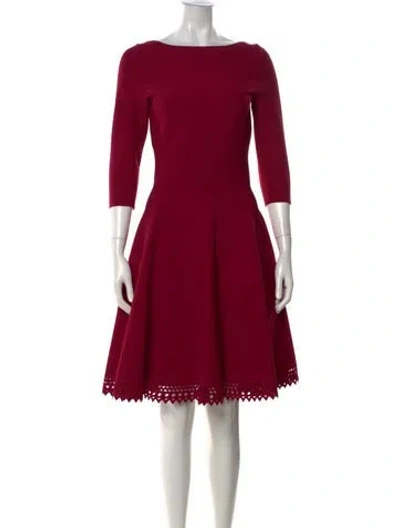 Pre-owned Alaïa Bateau Neckline Midi Length Dress In Purple