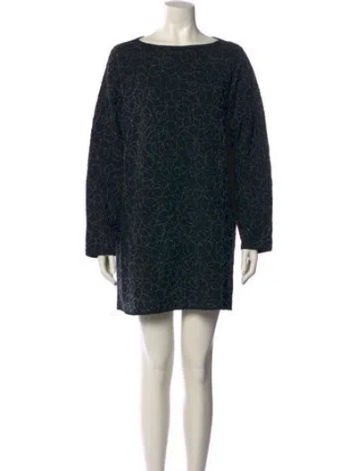 Pre-owned Alaïa Bateau Neckline Mini Dress In Black