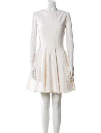 Pre-owned Alaïa Bateau Neckline Mini Dress In Multi
