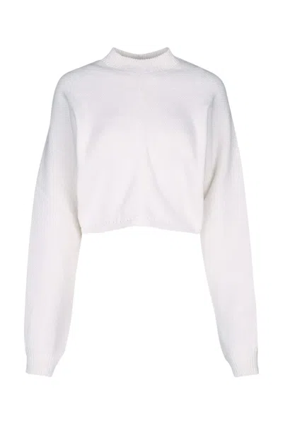 Alaïa Alaia Batwing Jumper Sweater In White