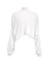 Alaïa Alaia Women Batwing Linen Sweater In White