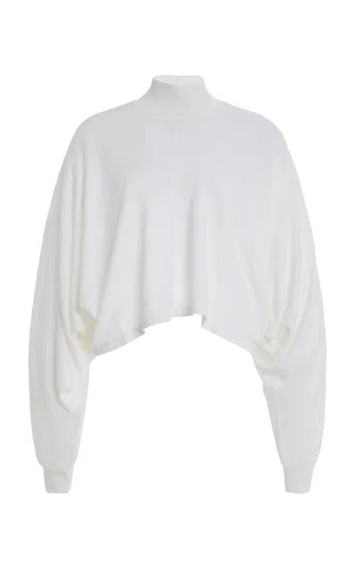 ALAÏA BATWING LINEN TOP