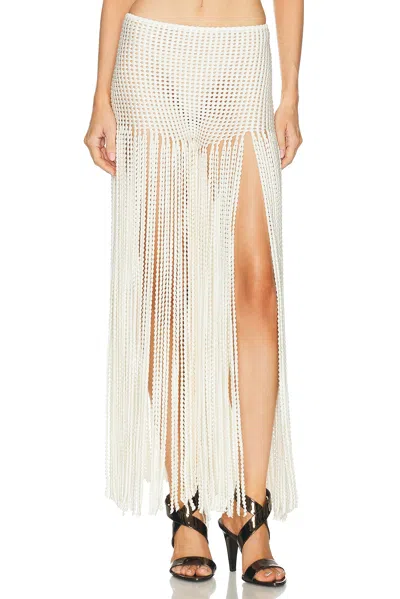 Alaïa Beaded Knit Pants In White
