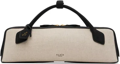 ALAÏA BEIGE & BLACK 'LE TECKEL CLUTCH' BAG