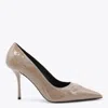 Alaïa Womens Azzedine Alaia Heart-shape 90 Patent-leather Pumps In Brown